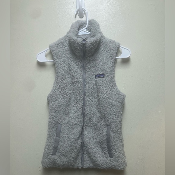 Patagonia Women's Los Gatos Fleece Vest XS Drifter Grey sherpa fuzzy full zip - Picture 1 of 5